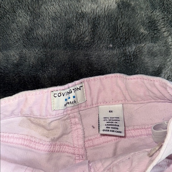 Covington Light Pink Kids Jeans with Floral Detail - Picture 2 of 5